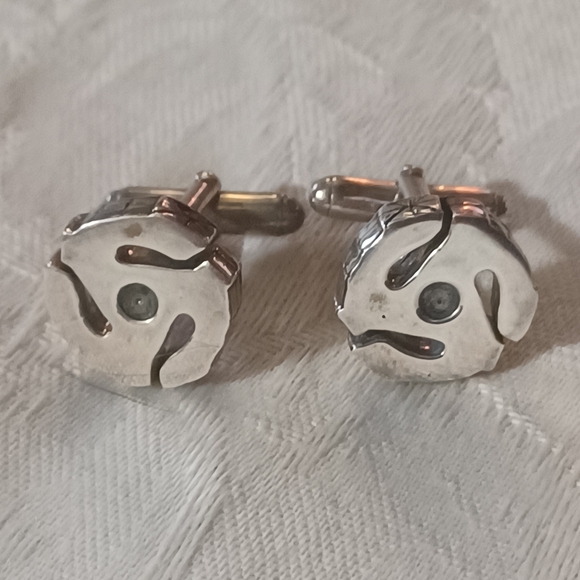 Cynthia Gale New York Other - Cynthia Gale New York 45 RPM Spacer Sterling Silver Cufflinks